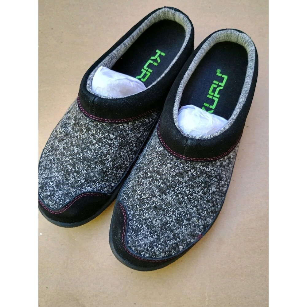 Kuru Womens DRAFT Slipper US 8 Black Ruby Slip On Rubber NIB